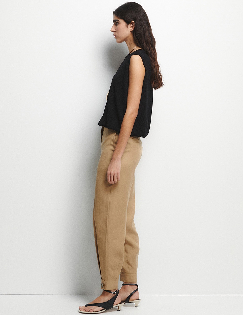 Pantalón capri slim para mujer